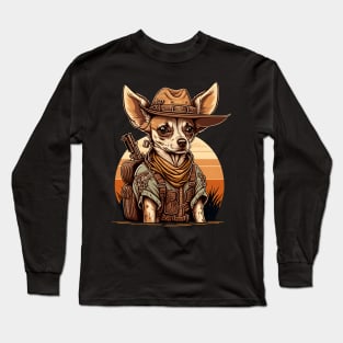 Bounty Hunter Chihuahua Long Sleeve T-Shirt